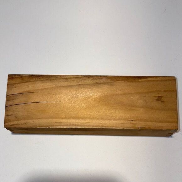 Natural Wood dominos  Storage Box with small wooden dominos. - Picture 3 of 5